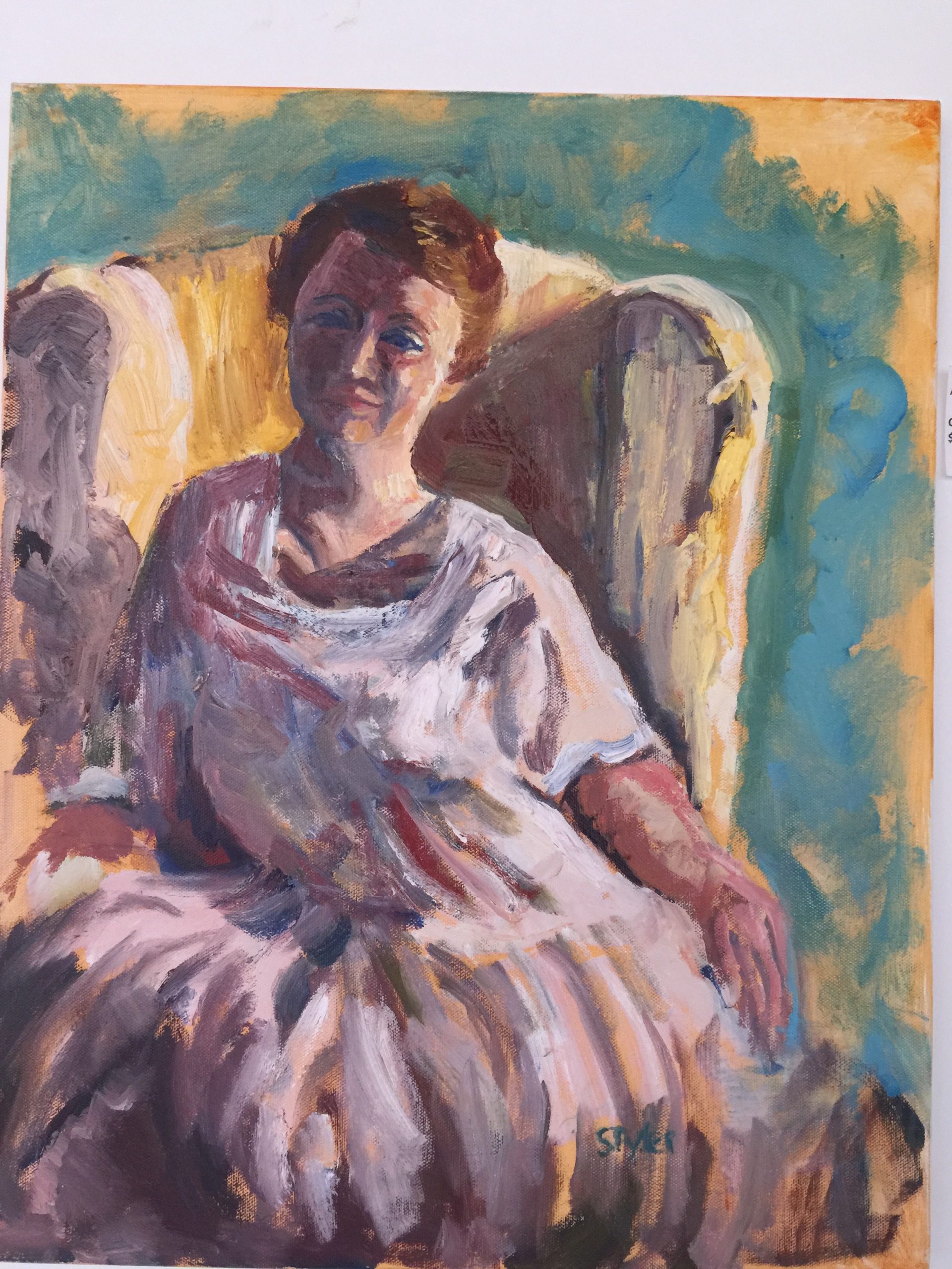 Woman in a Yellow Chair
