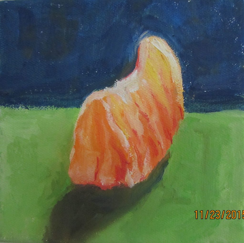 Orange Slice Oil on Canvas 5 x 5 Artist: Susan Tyler 