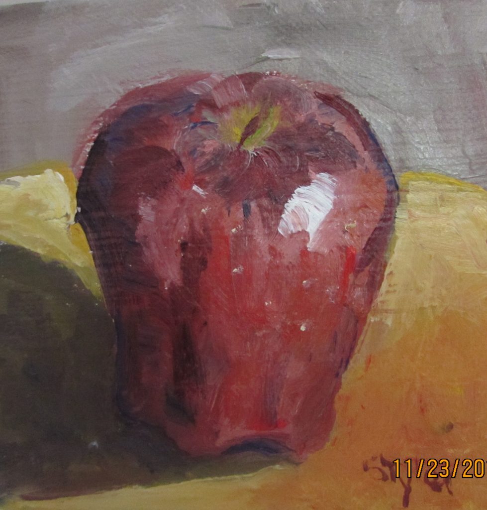 Apple I 5 x 5 Oil on Canvas Artist: Susan Tyler