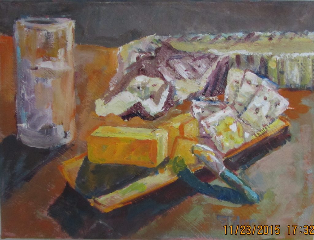 Butter and Cracker Oil on Canvas 12 x 9 Artist: Susan Tyler